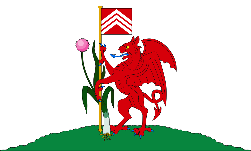 5' x 3' Glamorgan Flag Glamorganshire County Cardiff Wales Welsh Flags Banner 