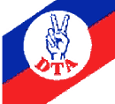 The D.T.A.'s logo gives Namibia's flag its diagonal band.