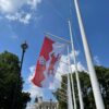 The Leicestershire Flag: first raised on 19 July 2021 in Parliament Square, London