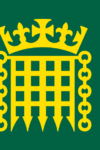 House of Commons flag: a yellow portcullis below a coronet on a green field