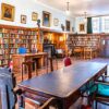 Conway Hall Library Room showing bookcases, tables and chairs