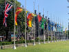 Flags in the spotlight on Historic County Flags Day 2025, Parliament Square, London